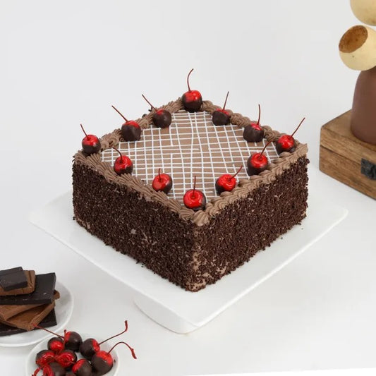 Buy or send Eggless Chocolate Cherry Cake online from bakers Wagon