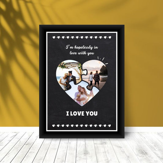 Buy or send Love's Affection Collage in black frame online with Bakers Wagon