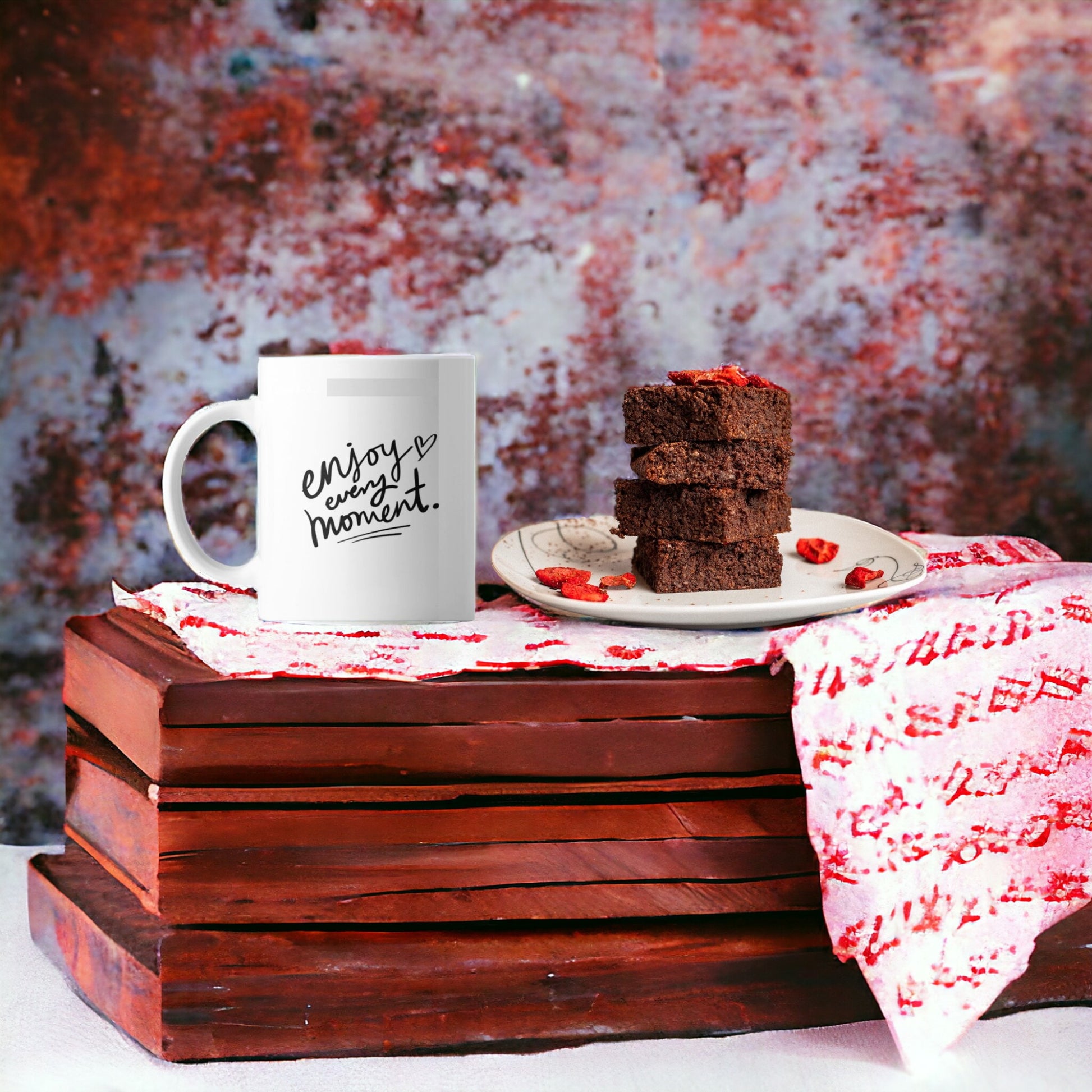 Buy or Send 2 Walnut Brownies and New Year Wish Mug BY Bakers Wagon