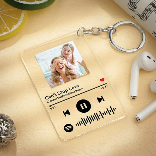 Buy or send Personalised Spotify Song Key Chain online with Bakers Wagon