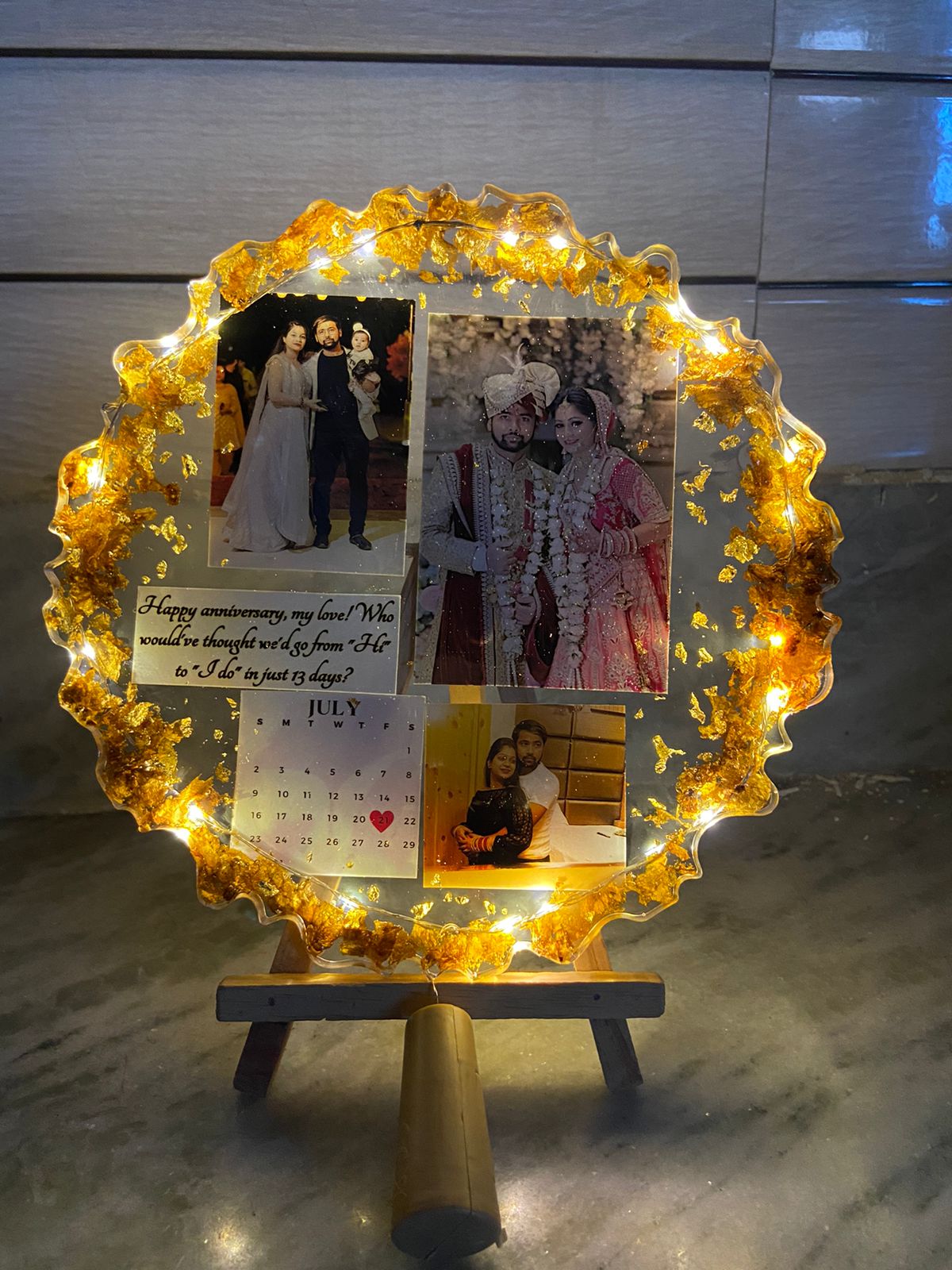 Personalised Anniversary Special Resin Photo Frame By Baker's Wagon