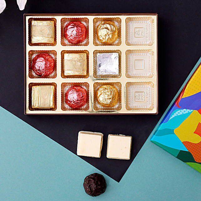 Buy or Send 12 pcs Assorted Chocolate Box online with Bakers Wagon
