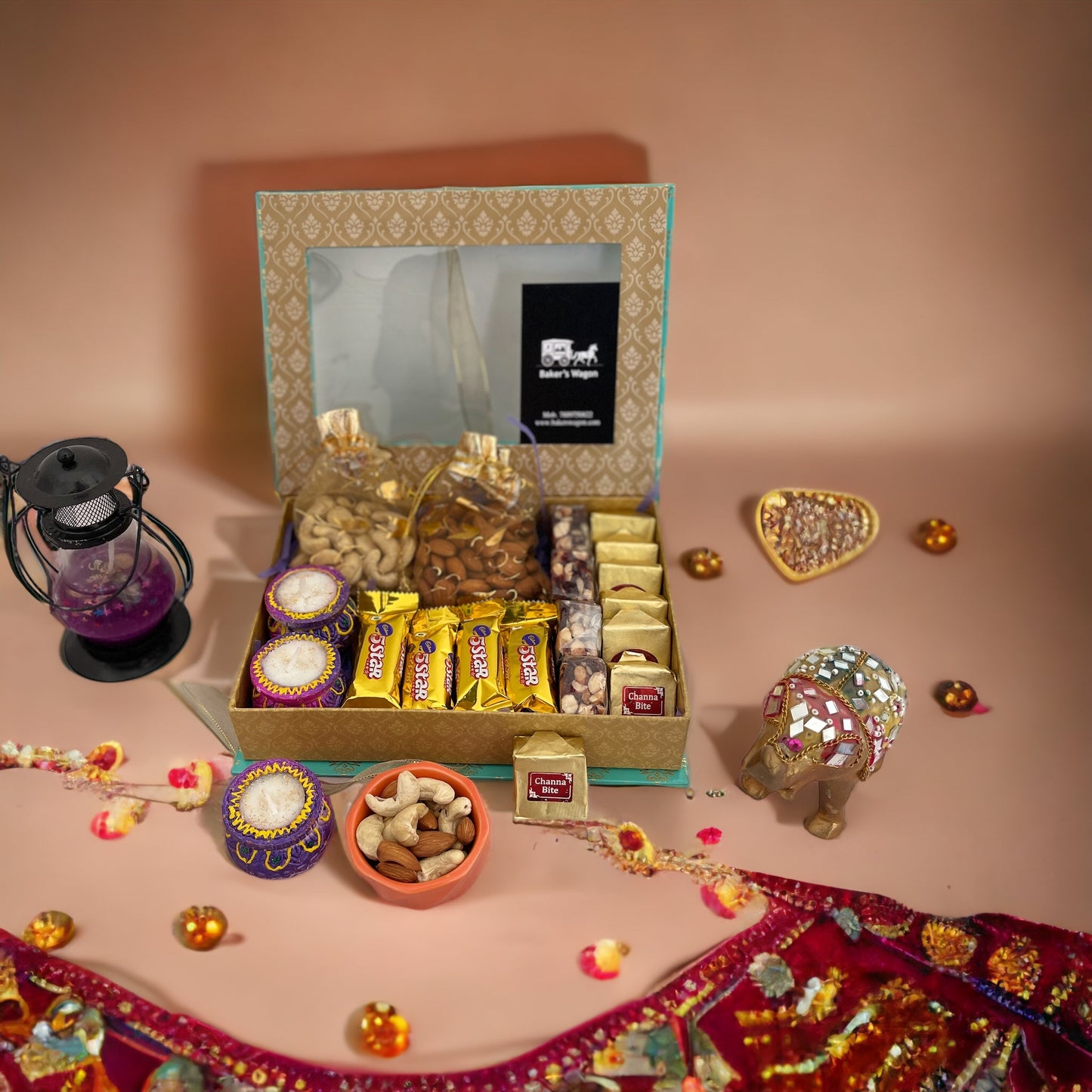 Buy or send Diwali Special Celebration Sparkle Basket online by Bakers Wagon