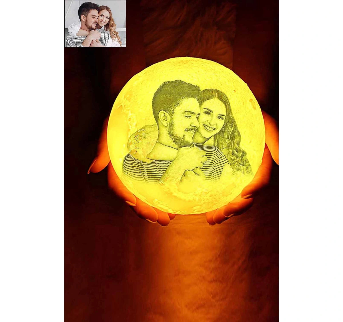 Buy or send Eternal Love Personalised Moon Lamp online with Bakers Wagon