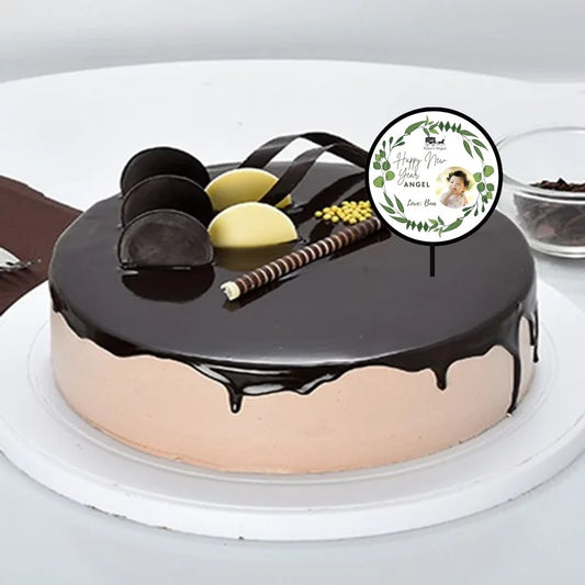 Buy or send New Special Chocolate Cake along with Customised Topper online with Bakers Wagon