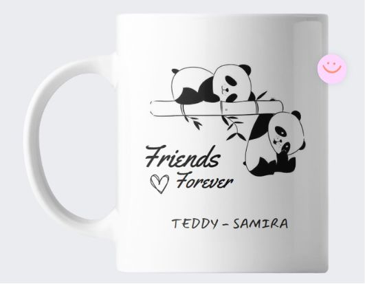 Buy or send Friends Forever Panda Mug online with delivery from Bakers Wagon