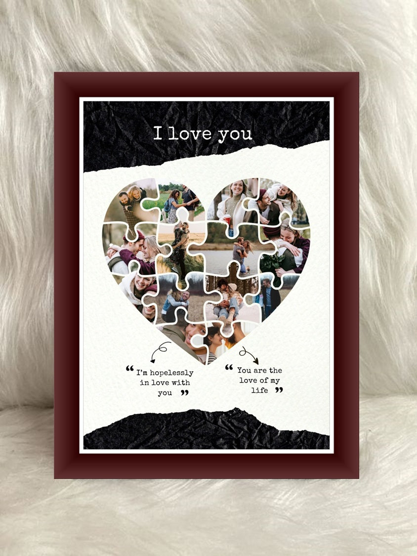 Buy or send Heartfelt Harmony Collage Brown Frame online with bakers wagon