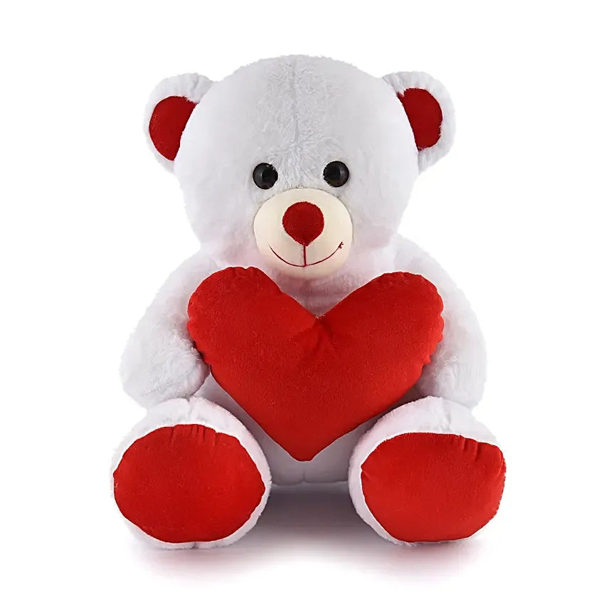 Buy or send Cute Hearty Teddy Bear with hand delivery by Bakers Wagon in Jammu