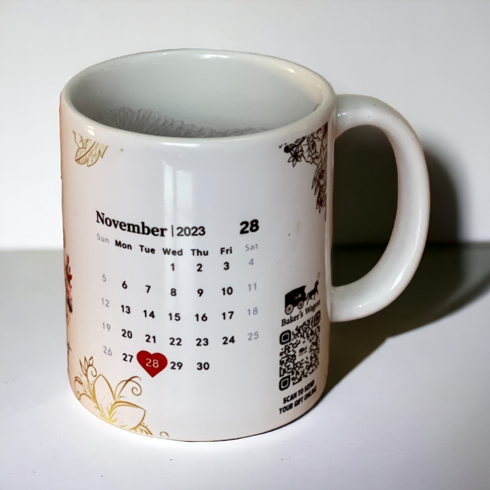 Buy or send Anniversary Special Persoanlised White Mug with date online with Bakers Wagon