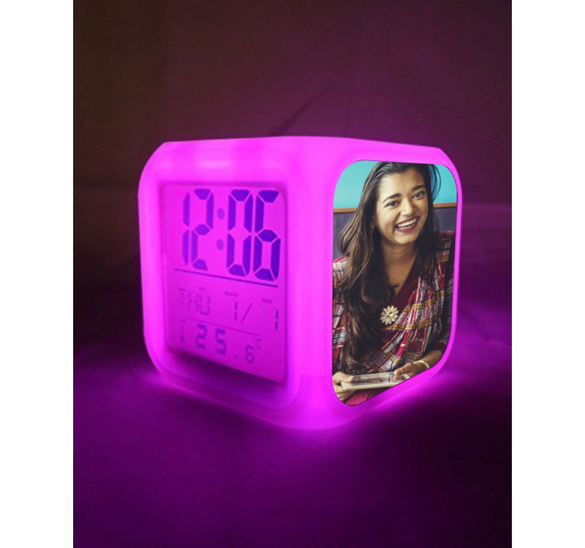 Buy or send Personalised LED Alarm Clock online by Bakers Wagon