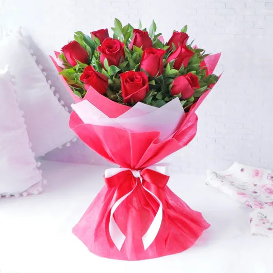 Buy or send Mesmerising Red Roses Bouquet online with delivery by Bakers Wagon