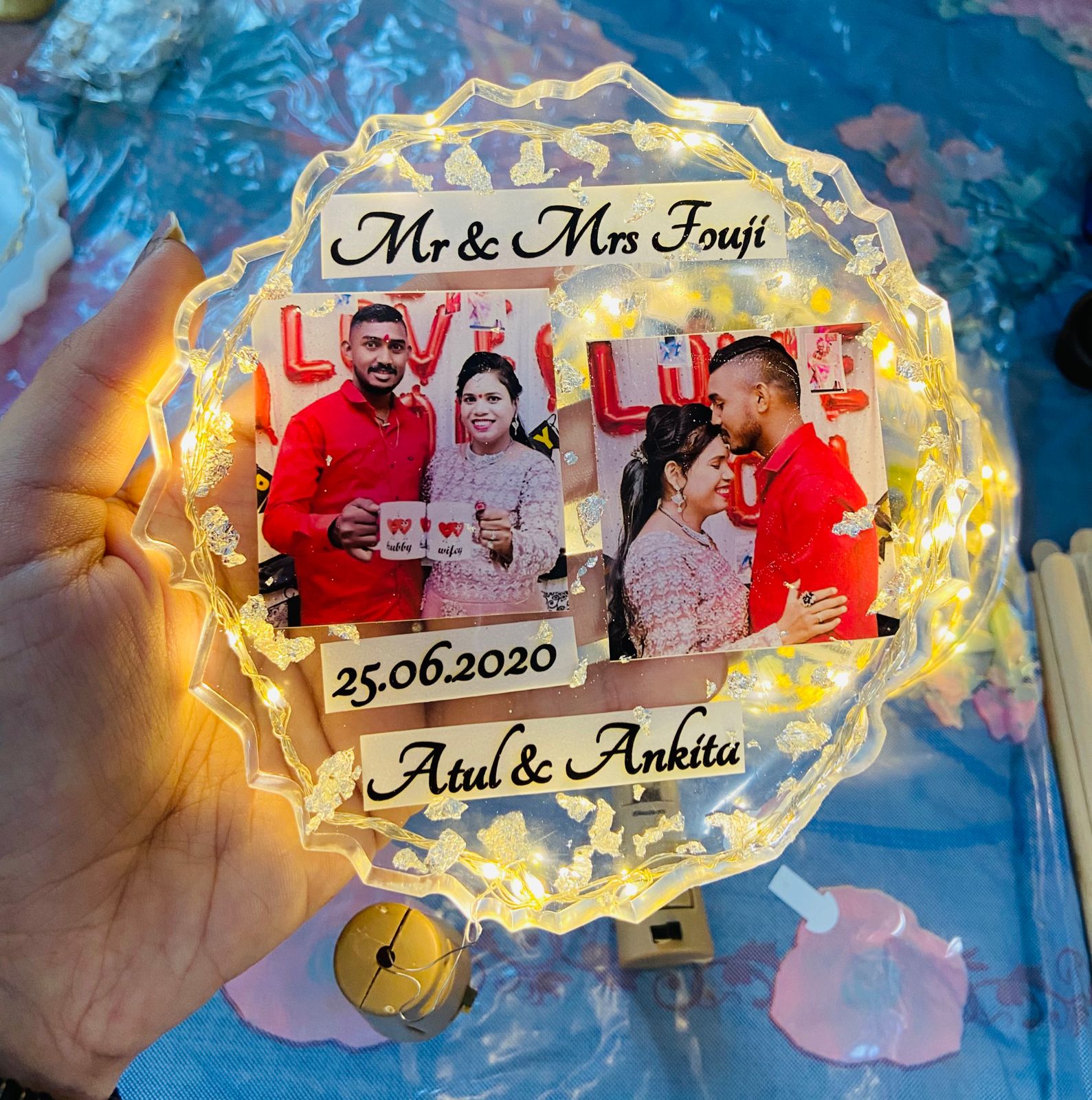 Buy or Send Mr and Mrs Resin Photo Frame By Baker's Wagon