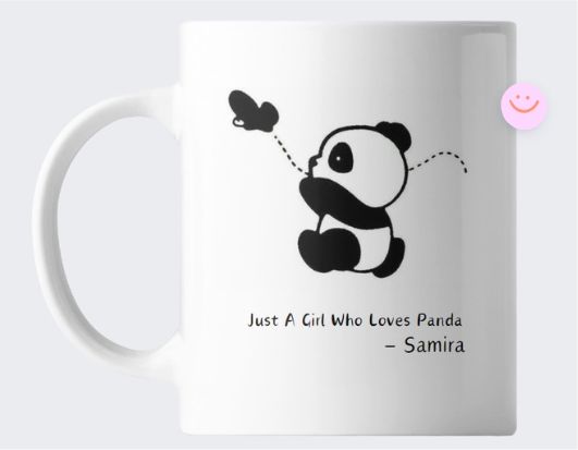 Buy or send Panda Loving Girl Mug online with delivery across India By Bakers Wagon