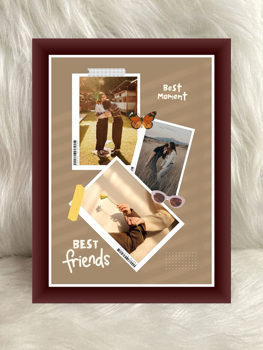 Buy or send Personalised brown Frame for Best Friends online with bakers wagon