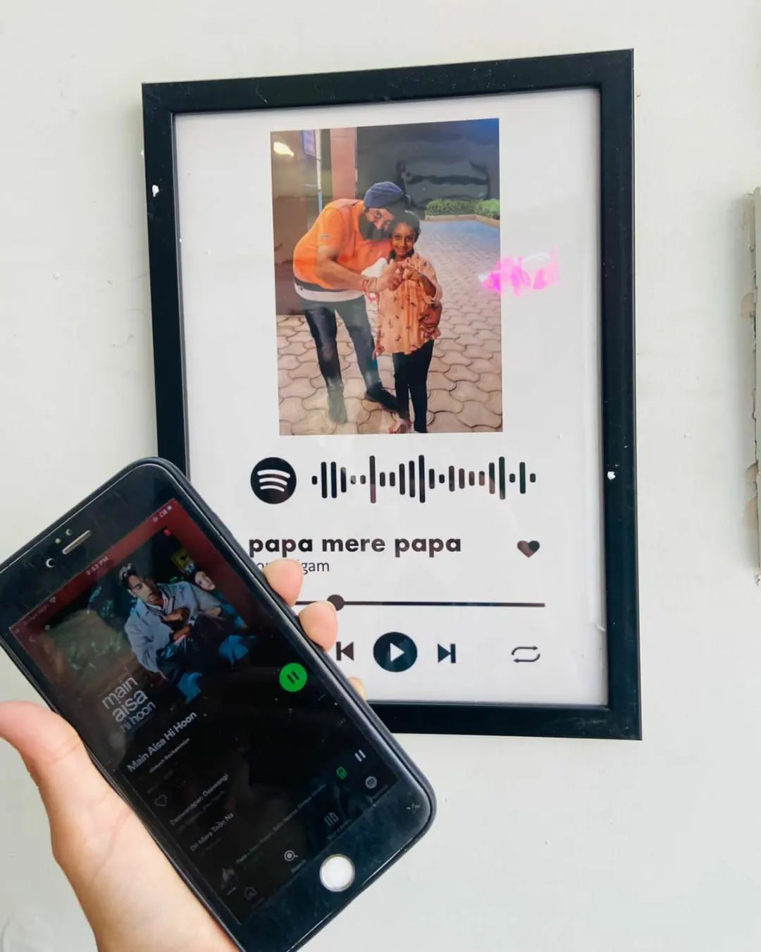 Buy or Send Personalised Spotify Frame For Father By Baker's Wagon