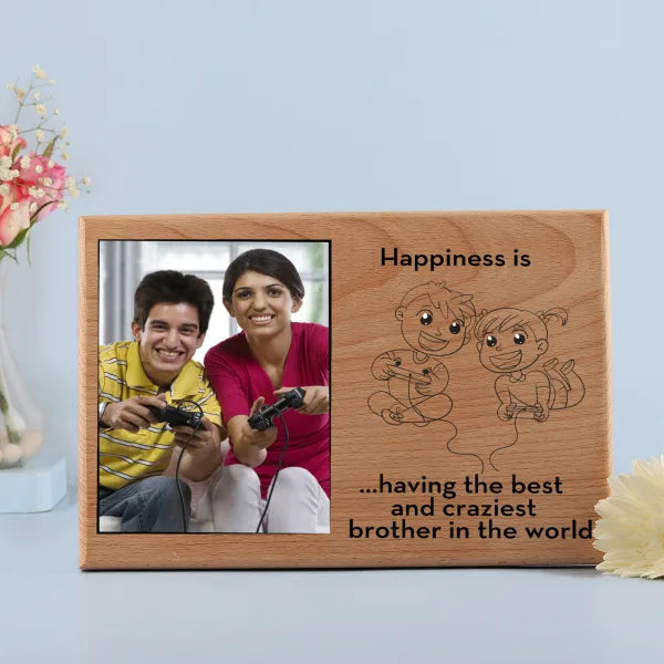 Buy or send Wooden Photo Frame For Brother and Sister online with Bakers Wagon