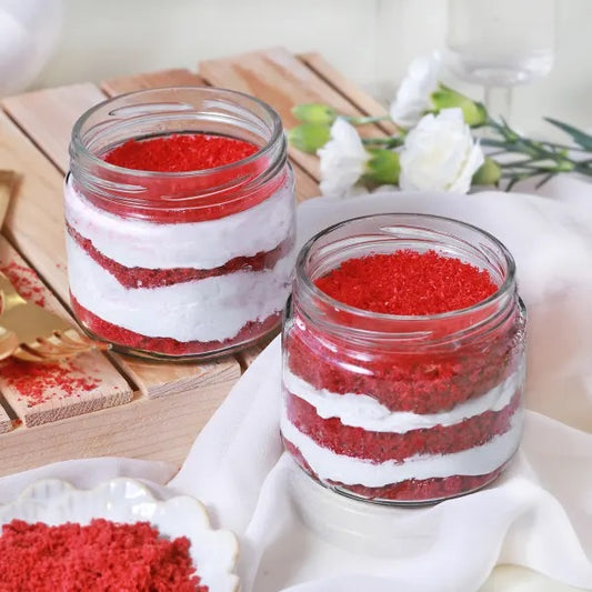 Red Velvet Cake Jars