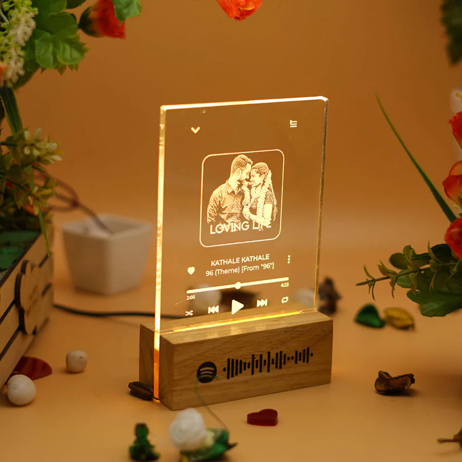 Buy or send Songs of Love 3D Spotify Lamp for Couples online with Bakers Wagon