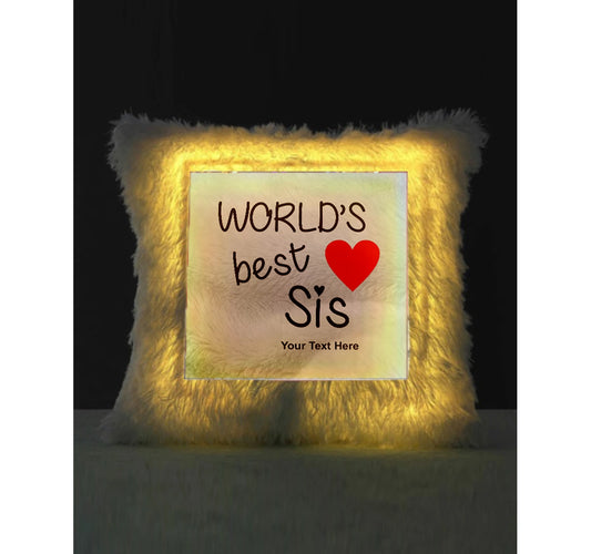 Buy or send World's Best Sis Special LED Cushion online with Bakers Wagon
