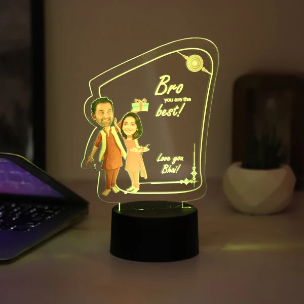 Buy or send Best Bro Personalised LED Lamp online with Bakers Wagon