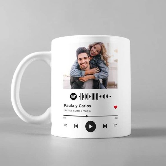 Buy or send Personalised Spotify Song Mug online with Bakers Wagon