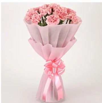 10 Pink Carnations Bouquet online delivery by bakers wagon