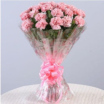 Buy/Send Bunch Of 24 Pink Carnations online with Baker's Wagon