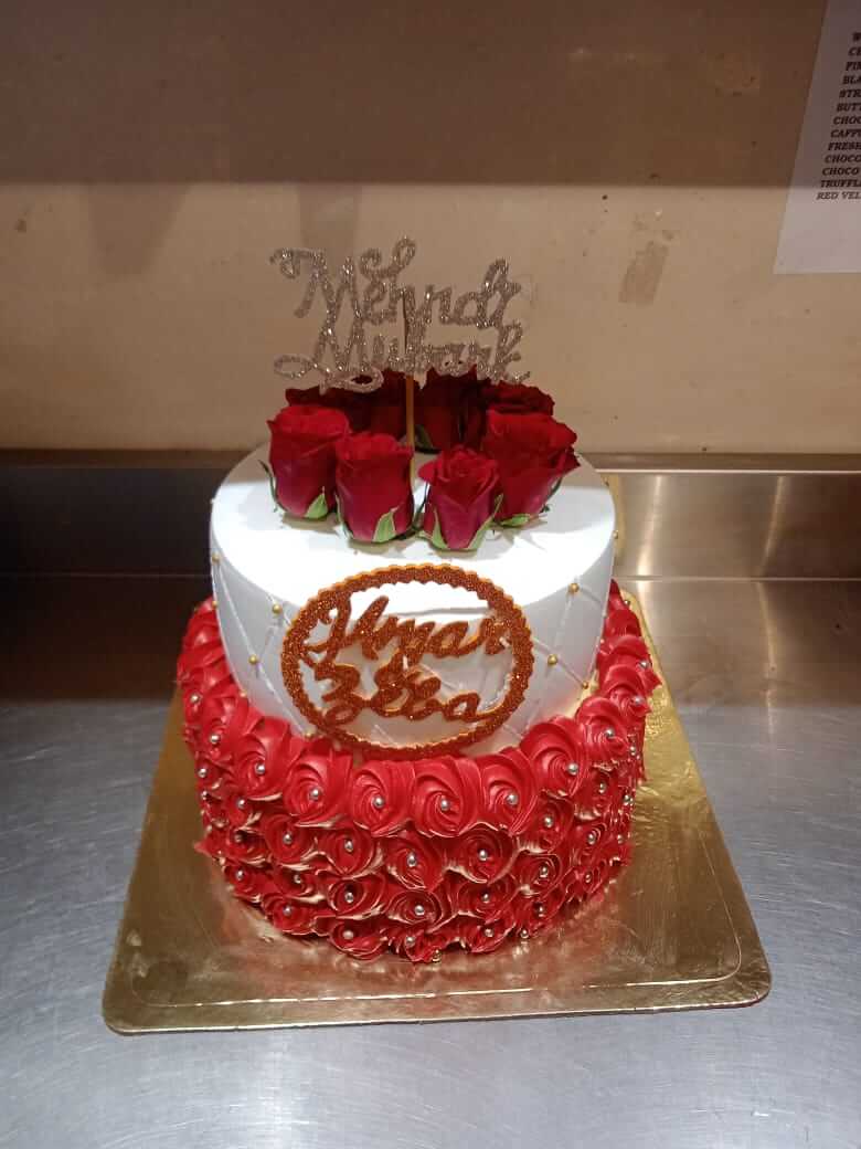 Buy/Send 2 Tier Mehandi Special Cake Online with Baker's Wagon