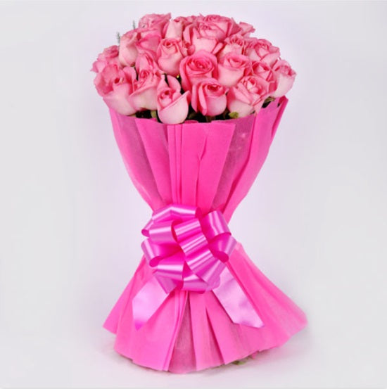 Buy/Send 35 Pink Roses Bouquet online with Baker's Wagon