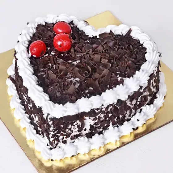 Buy/Send Heart Shape Black Forest Cake with online delivery fy from Baker's Wagon