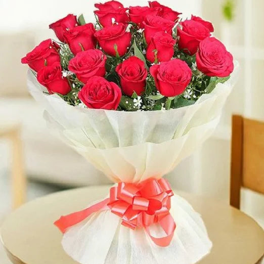 Buy/Send Splendid Red Roses Bouquet with online delivery by Baker's Wagon
