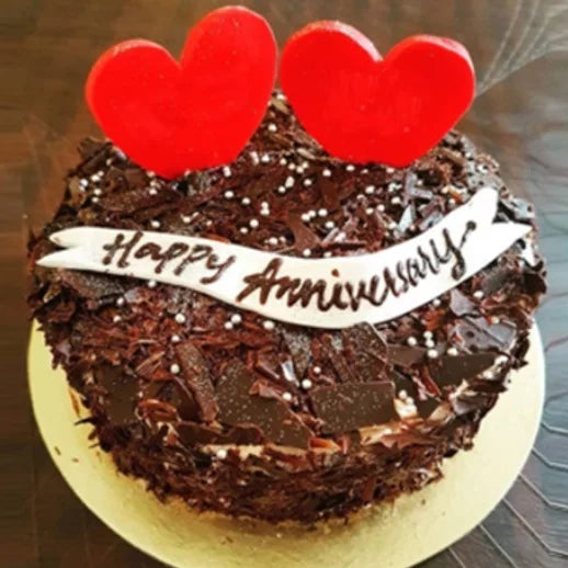 Online Beautiful Anniversary Cake Delivery with Baker's Wagon
