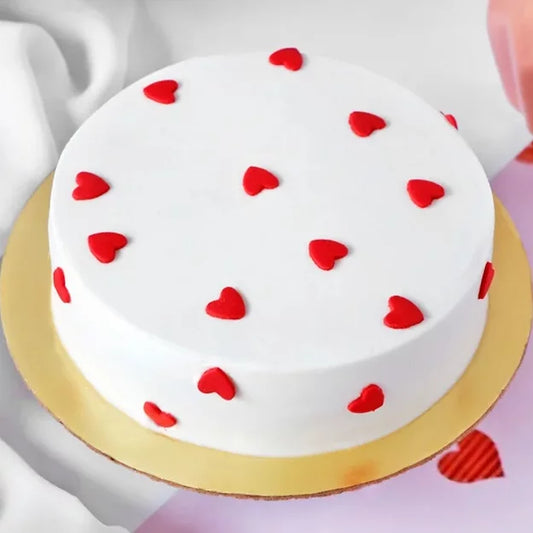 Online Tiny Hearts Chocolate Cake Delivery by Baker's Wagon