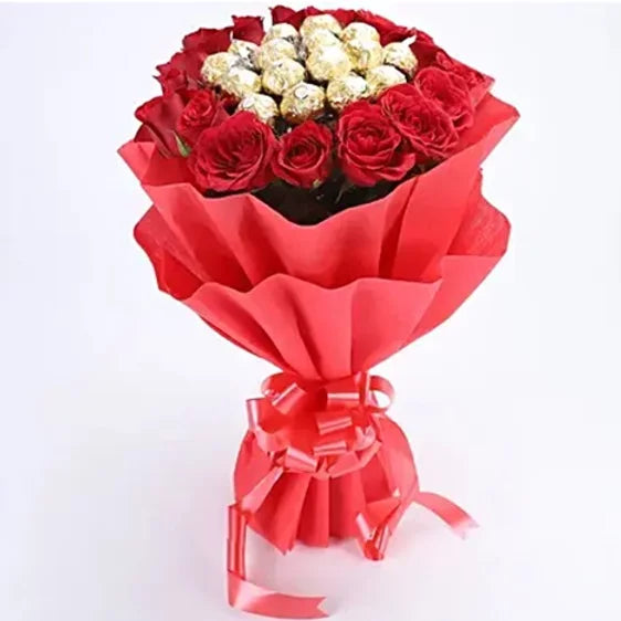 Online Elegant Rocher Bouquet delivery from Baker's Wagon