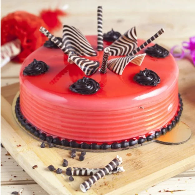 Buy/Send Choco Drop Strawberry Cake online with Baker's Wagon