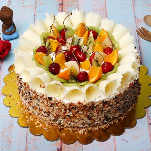 Buy/Send Mixed Fruit Overloaded Cake with online delivery from Baker's Wagon