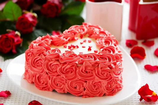 Online Beautiful Heart Shape Cake Delivery with Baker's Wagon