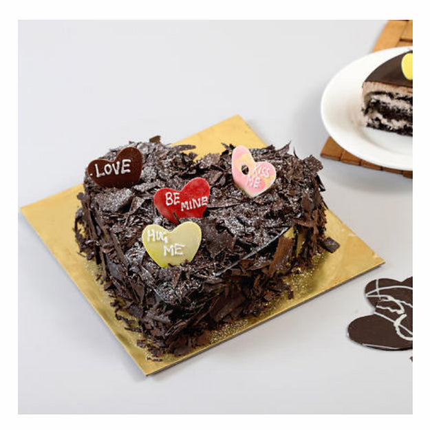 Buy/Send Heart Shape Chocolate Blast Cake with online delivery from Baker's Wagon