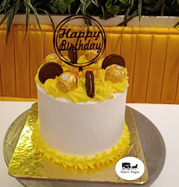 Buy/Send Butterscotch Ferrero Rocher Cake online with Baker's Wagon
