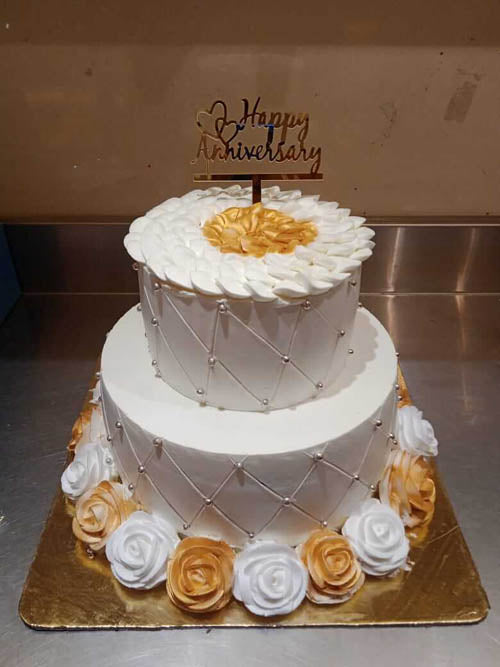 Buy/Send 2 Tier Anniversary Cake online with Baker's Wagon