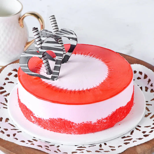 Buy/Send Exotic Strawberry Cake Online with Baker's Wagon