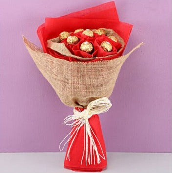 Online Ferrero Rochers Bouquet Delivery with Baker's Wagon