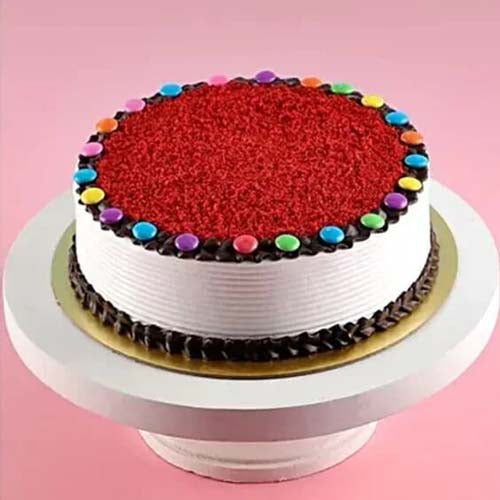Buy/Send Red Velvet Gems Cake with online delivery from Baker's Wagon