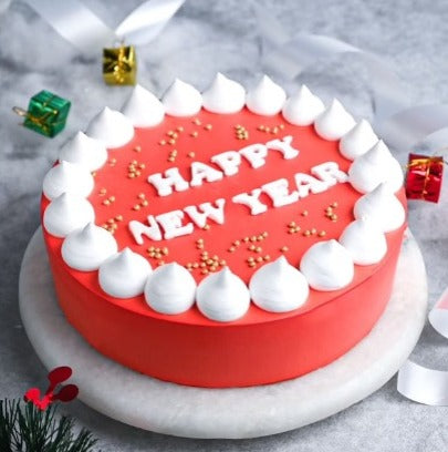 Red Velvet New Year Cake By Baker's Wagon