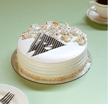 Vanilla Delight Cream Cake By Baker's Wagon